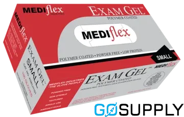 EXAMGEL LATEX GLOVES - Type: POWDER FREE Size: SMALL Pack Size: 100