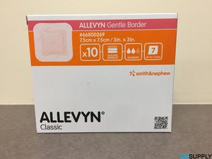 ALLEVYN GENTLE BORDER - Size: 7.5CM X 7.5CM Pack Size: 10 - Packet (10 Single)