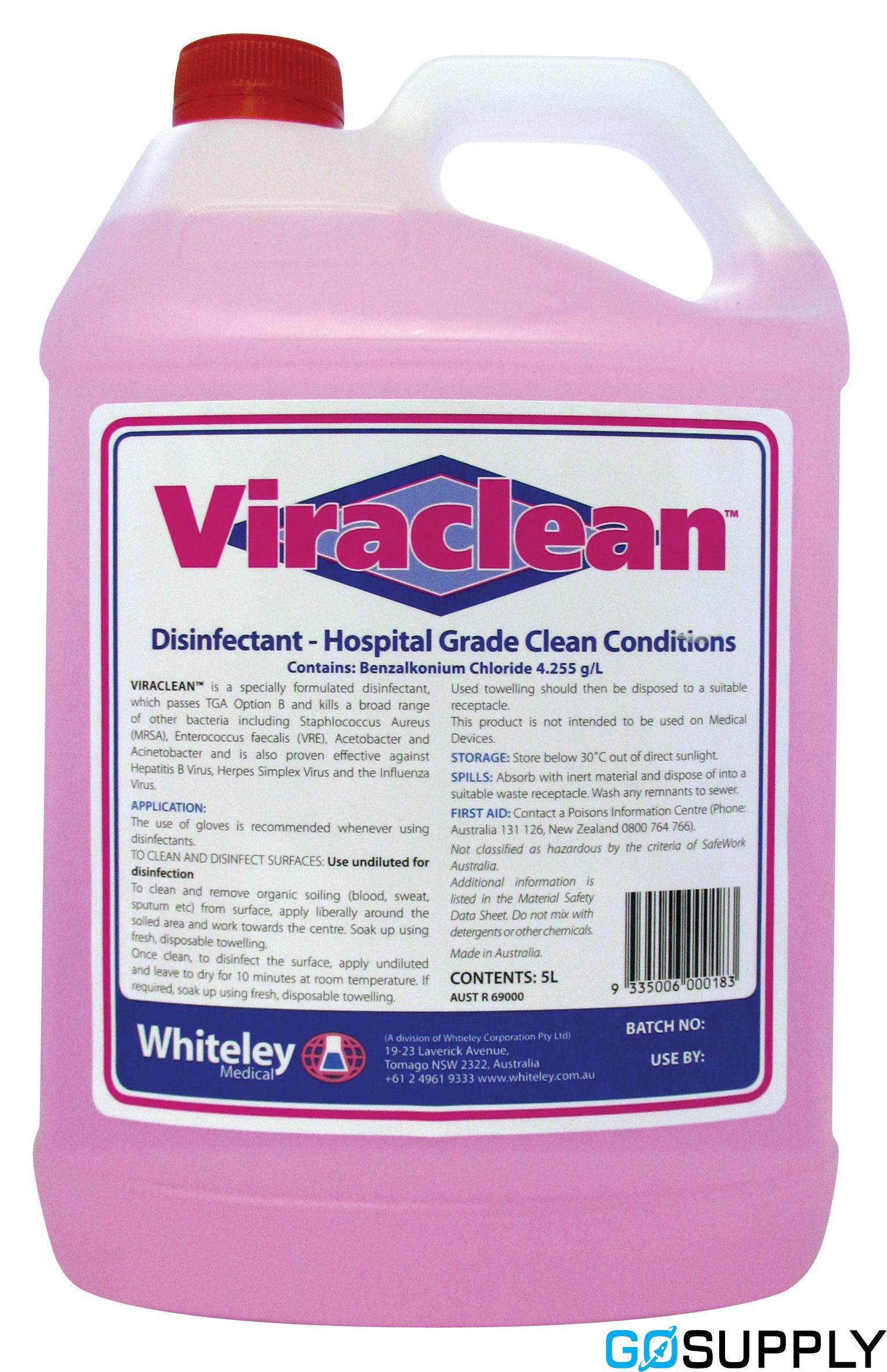 VIRACLEAN DISINFECTANT SOLUTION - Volume: 5L